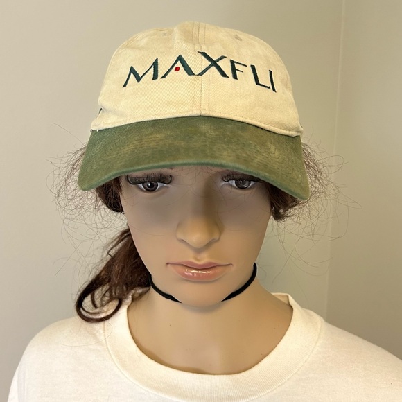 Vintage Y2K MAXFLI Golf Embroidered 100% Cotton Dad Cap Strapback Korea … main image 9